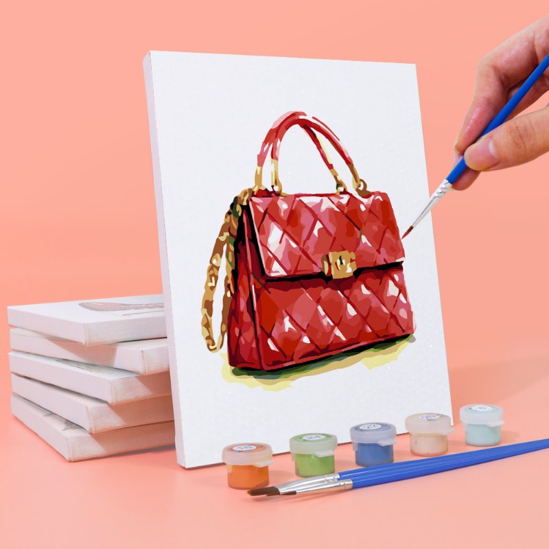 Malen nach Zahlen ¨C 6 Mini-Gem?lde | Red glamour Set