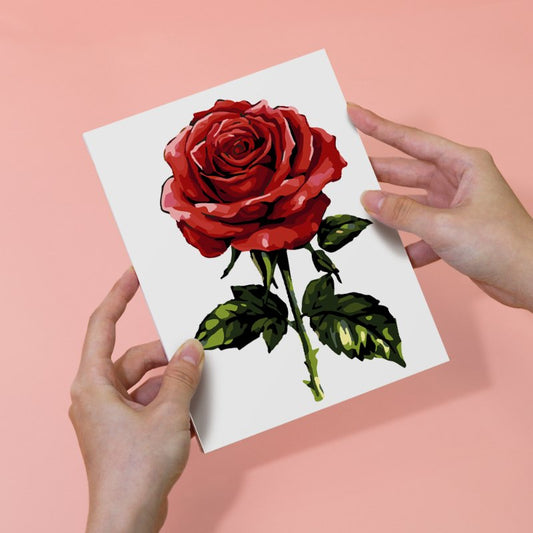 Malen nach Zahlen ¨C 6 Mini-Gem?lde | Red glamour Set