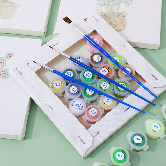 Malen nach Zahlen - 9 Mini-Gem?lde | Zimmerpflanzen-Set