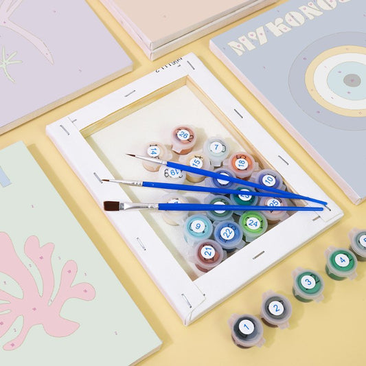 Malen nach Zahlen ¨C 6 Mini-Gem?lde | K¨¹stenflair-Set