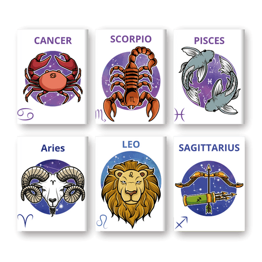 12 Mini Paintings | Sternzeichen-Set