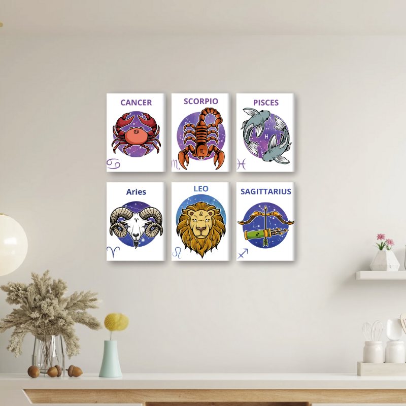 12 Mini Paintings | Sternzeichen-Set