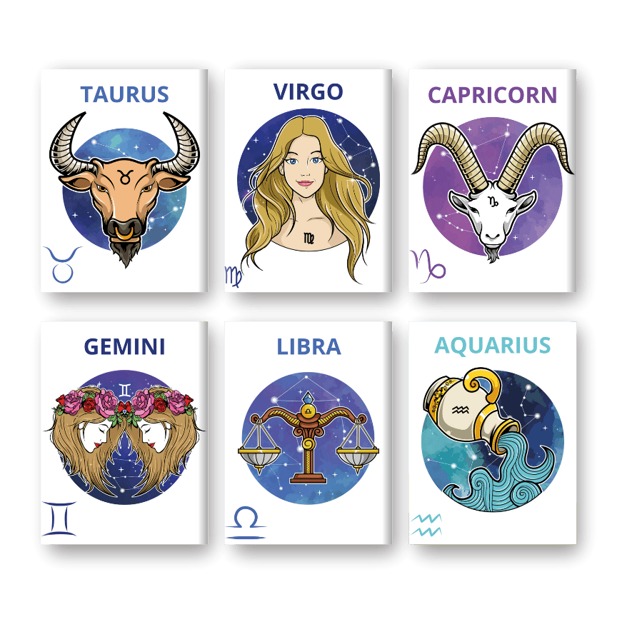 12 Mini Paintings | Sternzeichen-Set