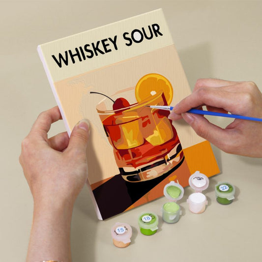 Malen nach Zahlen - 6 Mini-Gem?lde | Exotisches Cocktail-Set