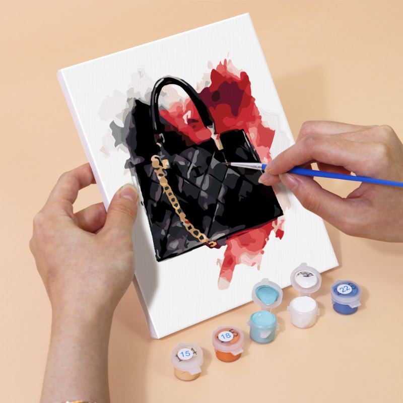 Malen nach Zahlen ¨C 6 Mini-Gem?lde | Red & black glamour Set