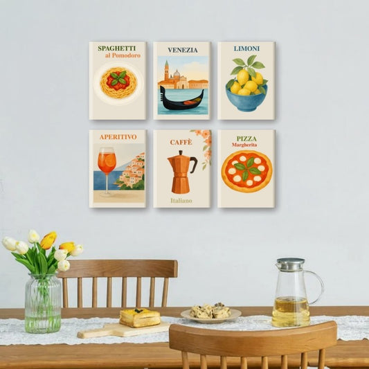 Malen nach Zahlen ¨C 6 Mini-Gem?lde | Italienisches Sommer-Set