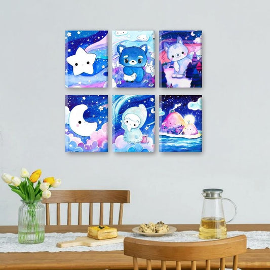 6 Mini-Gem?lde | Sweet Dreams Set - by Tiny Tami