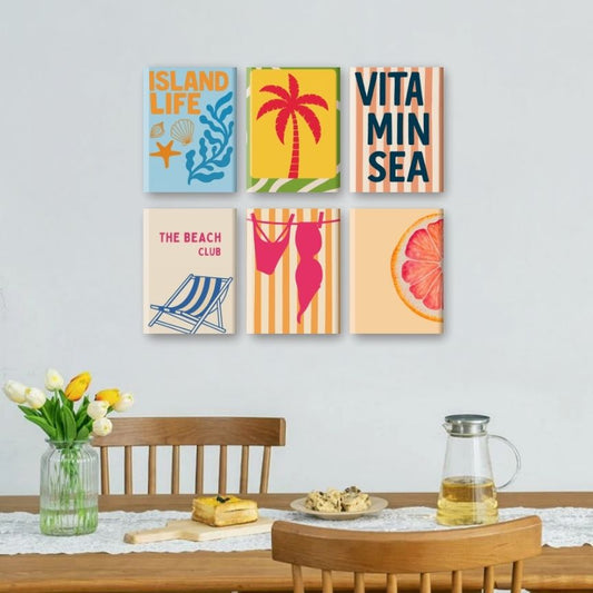 Malen nach Zahlen ¨C 6 Mini-Gem?lde | Island Set