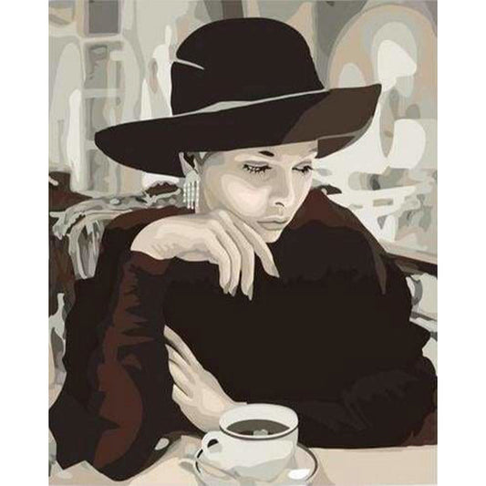 Elegant Women and Coffee Mug
