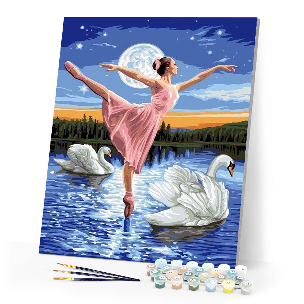 Swan Lake and Full Moon