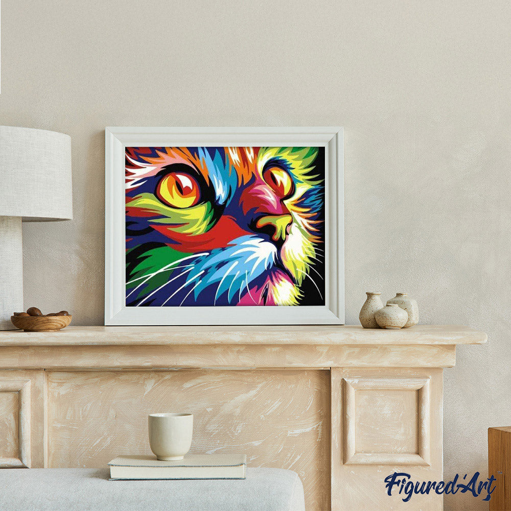 Katzenartige Pop-Art