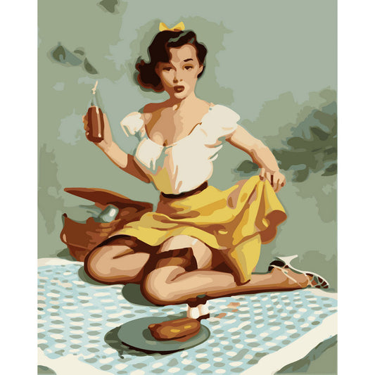 Vintage Pin-up with Picnic