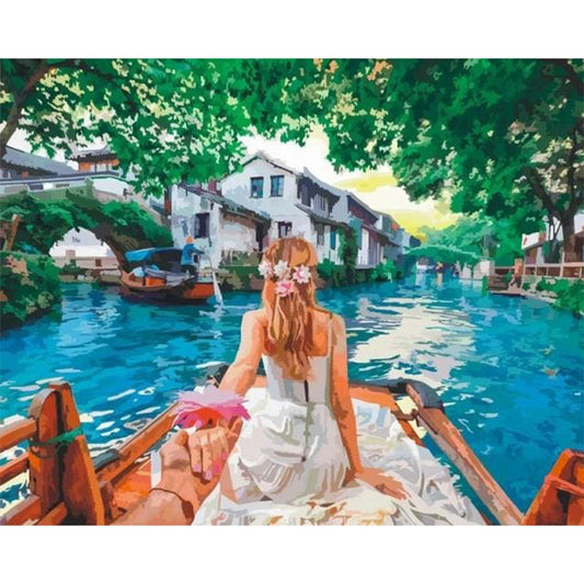 Romantic Stroll Newlyweds