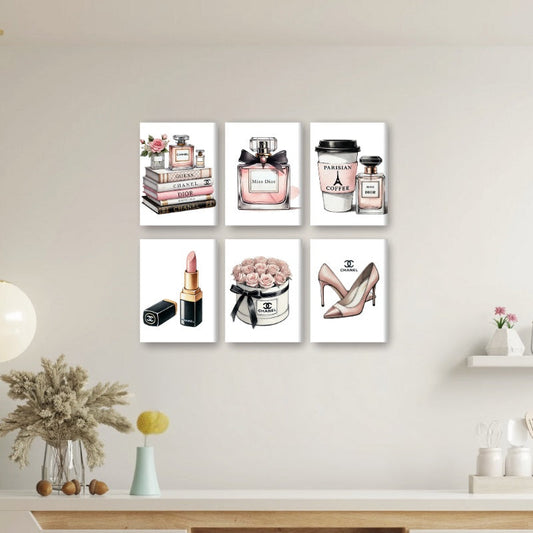 Malen nach Zahlen ¨C 6 Mini-Gem?lde | Luxusmarken-Set