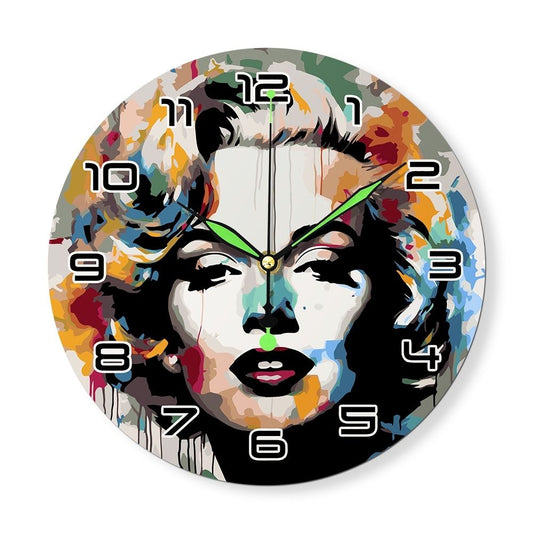 Paint by Numbers Clock - Marilyn Portrait