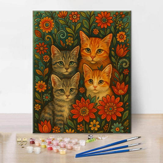 Bohemian Cats - Malen nach Zahlen