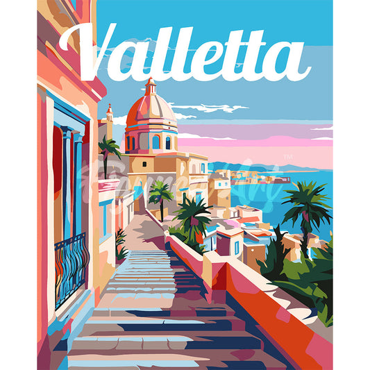 Reiseposter Valletta Malta