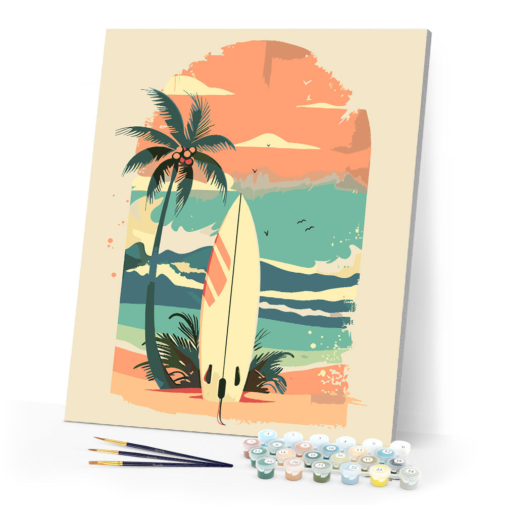 Surfboard on the Beach