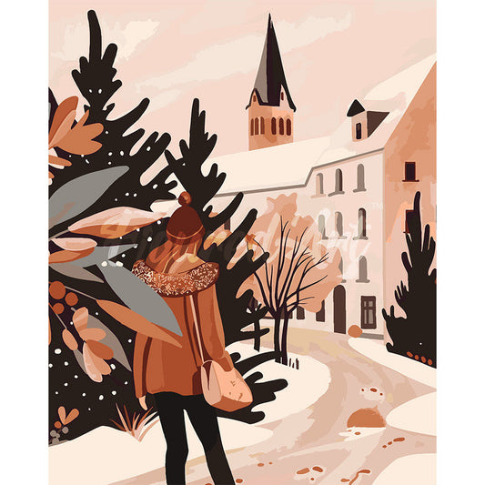 Winter Walk in the Village