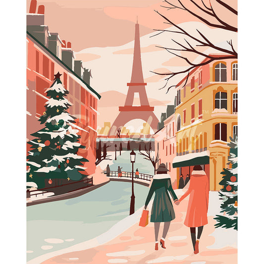 Parisian Holiday Scene