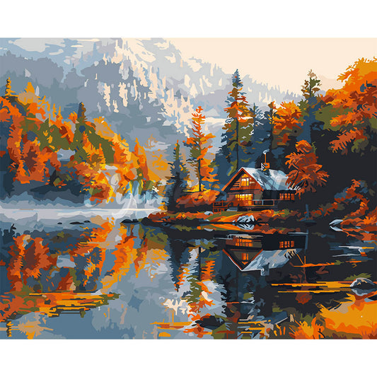 Lakeside Fall Cabin