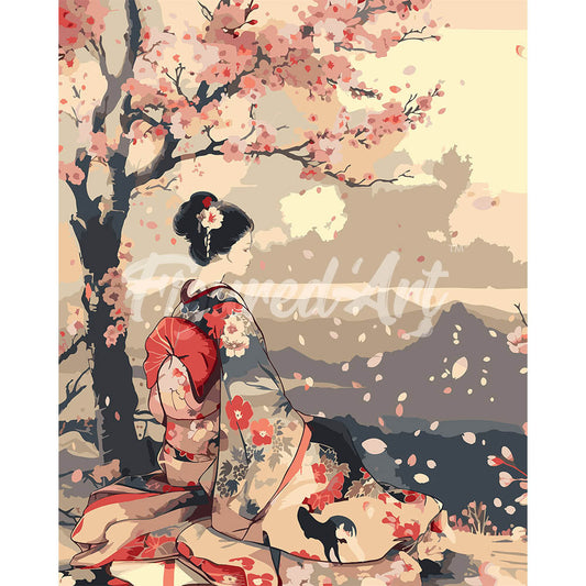 Vintage Sakura Lady