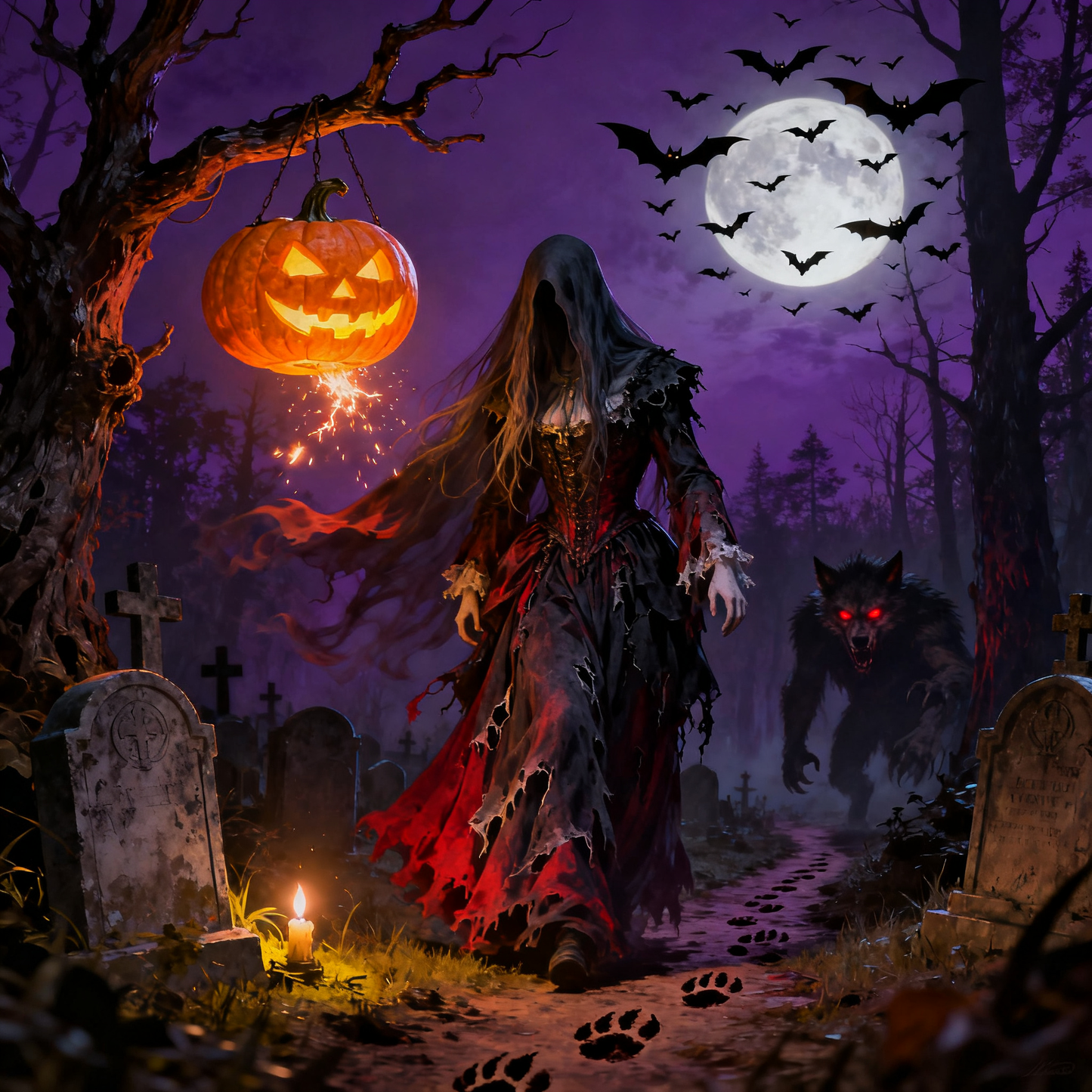 Vampires and Werewolves - Paint by Numbers