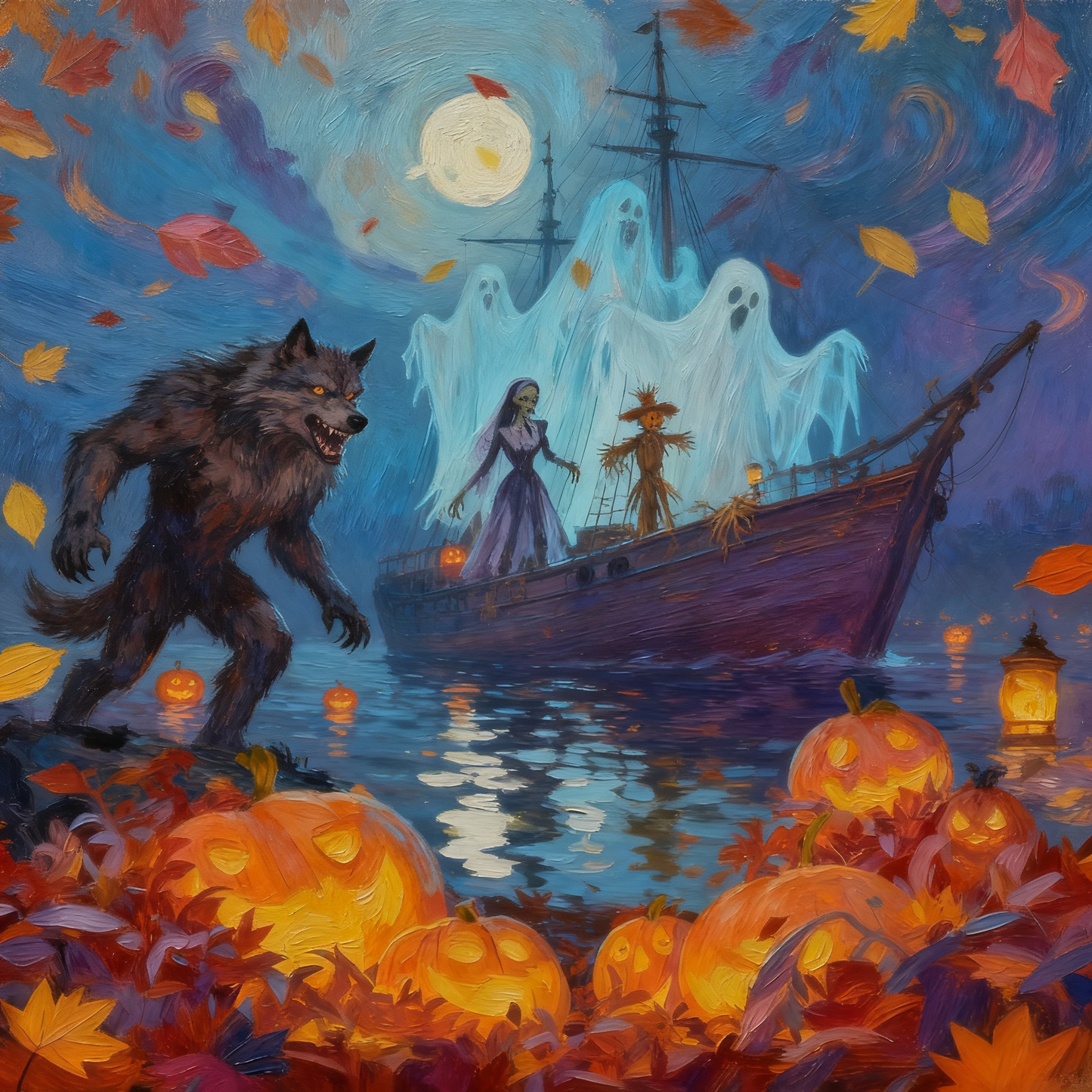 Monster Sailboat - Paint by Numbers