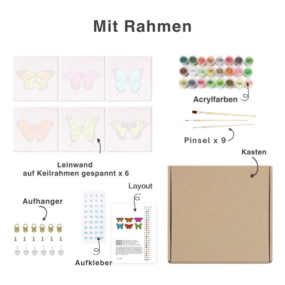 Malen nach Zahlen ¨C 6 Mini-Gem?lde | Griechischer Sommer Set