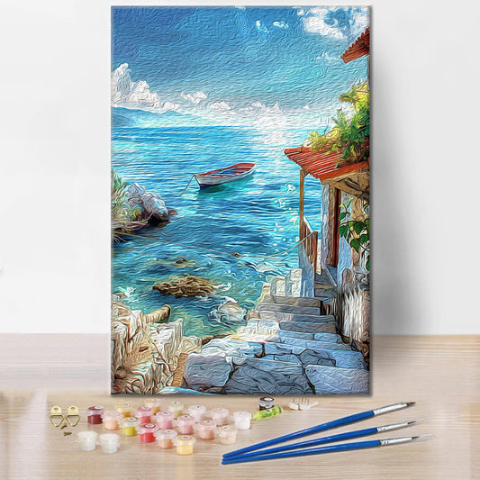 Strandhütte - Malen nach Zahlen