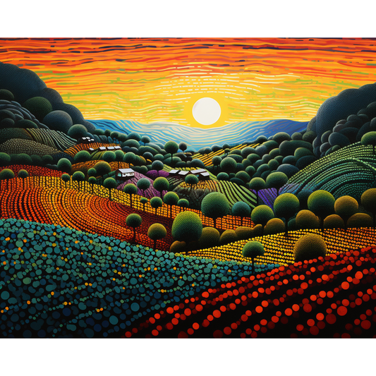 Kaffeefelder abstrakt