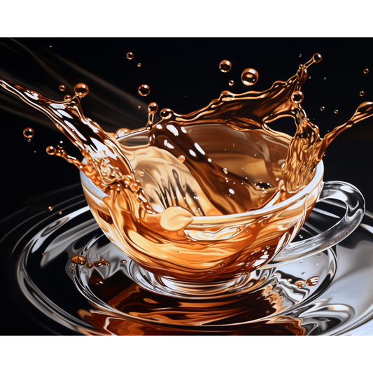 Kaffeespritzer abstrakt