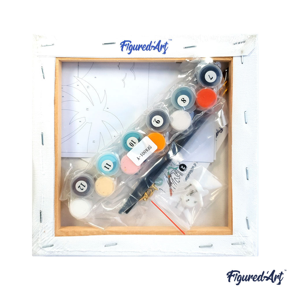 Mini Paint by numbers 8x8 framed - Winter Shopping