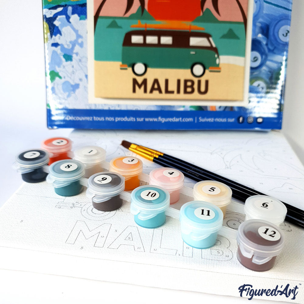 Mini-Malen nach Zahlen 8x8 gerahmt - Reiseposter London