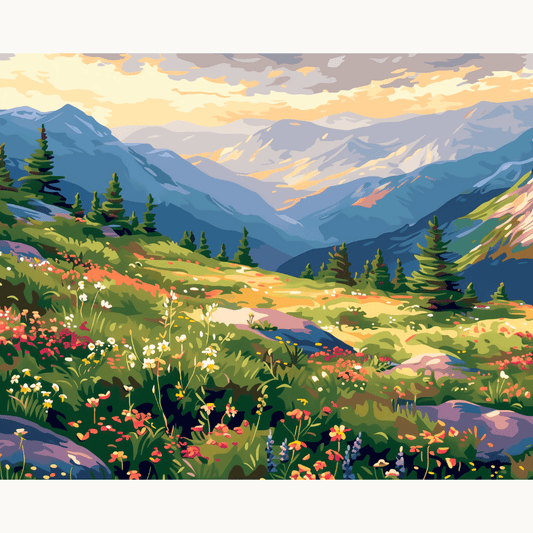 Blick auf die Bergkette