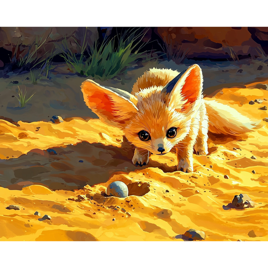 Sonnenuntergangs-Fennek