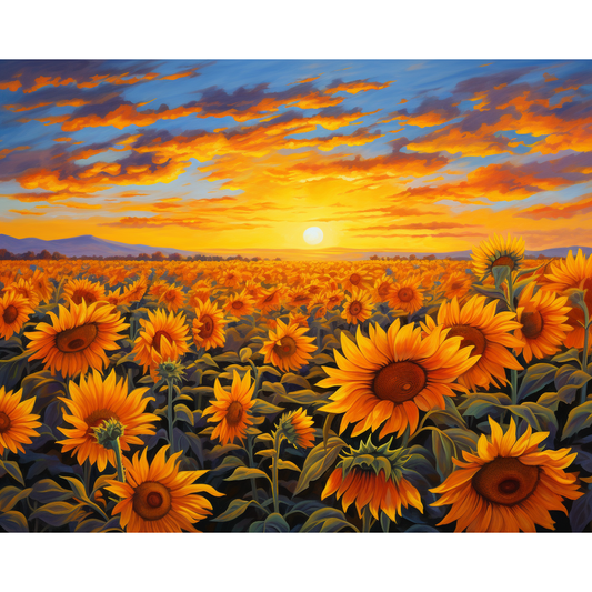 Gedrehte Sonnenblumen