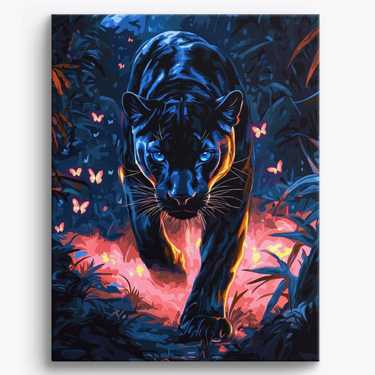 Mondbeschienener Panther