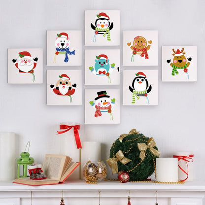 Malen nach Zahlen - 9 Mini-Gem?lde | Weihnachtsset