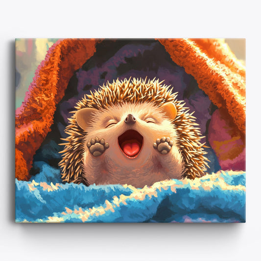 Zufriedener Igel