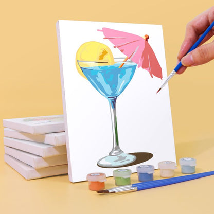 Malen nach Zahlen - 6 Mini-Gem?lde | Sommer Cocktail-Set