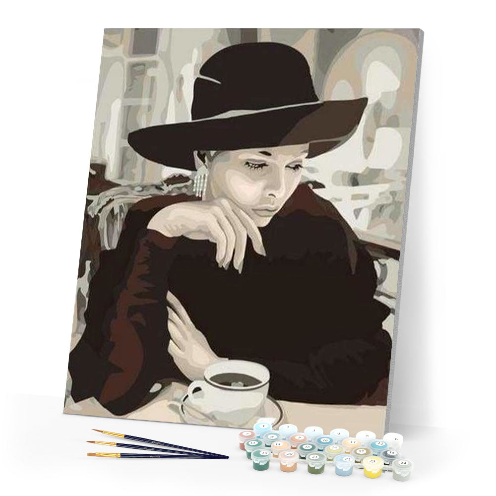 Elegant Women and Coffee Mug