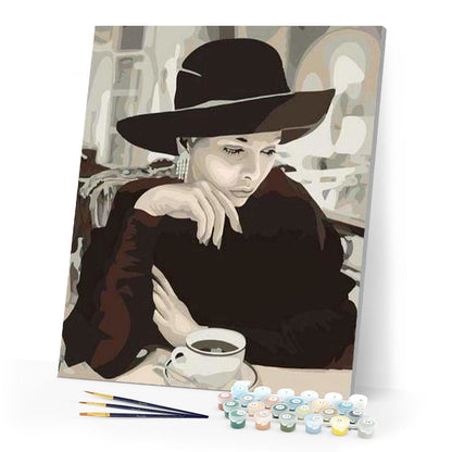 Elegant Women and Coffee Mug