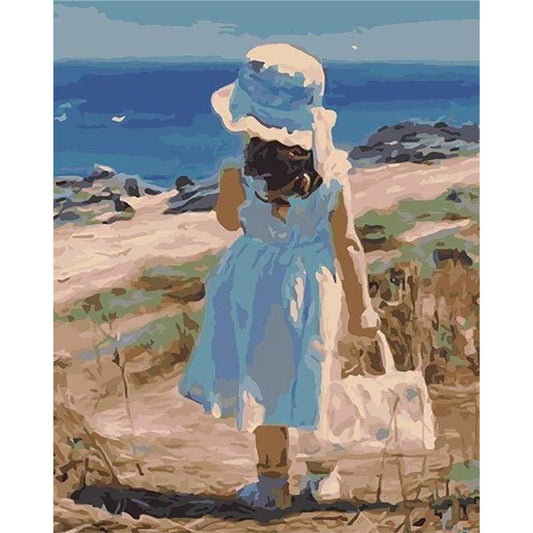 Girl with her Summer Bag