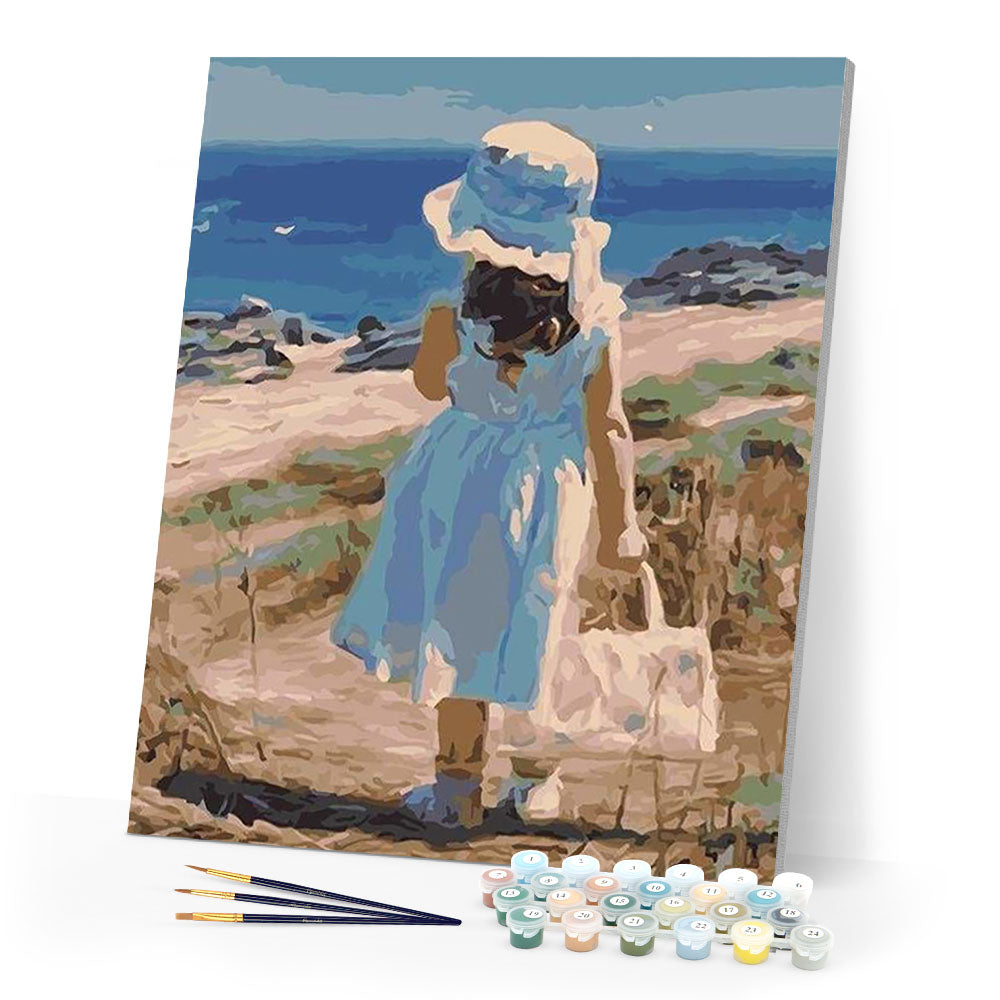 Girl with her Summer Bag