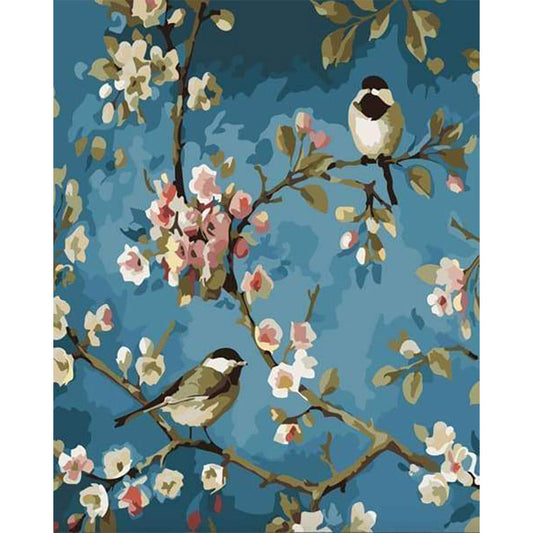 Blumen und Vögel
