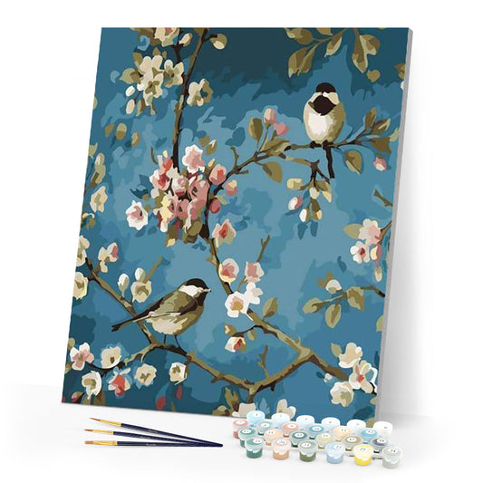 Blumen und Vögel