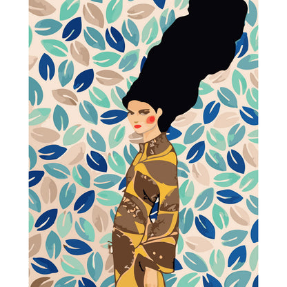 Woman design and leaves