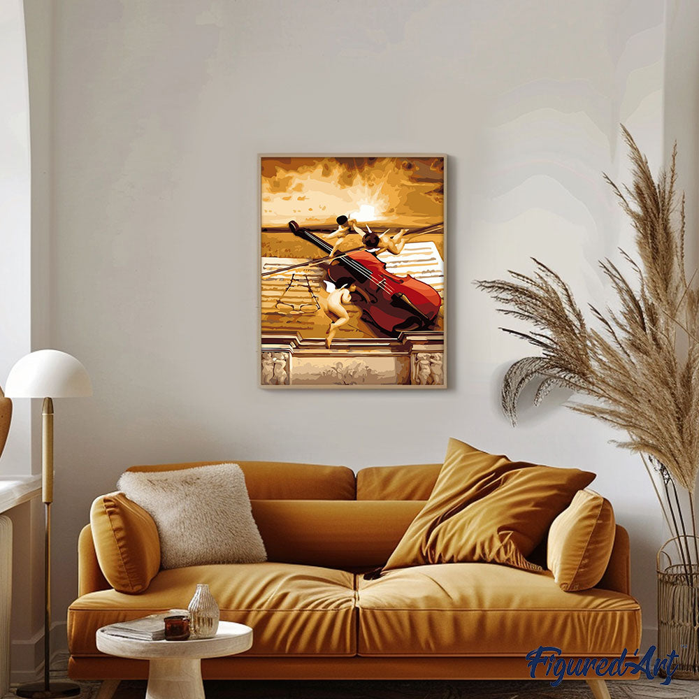 Little angels and violin