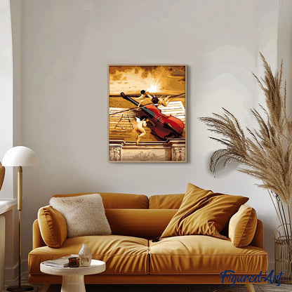 Little angels and violin